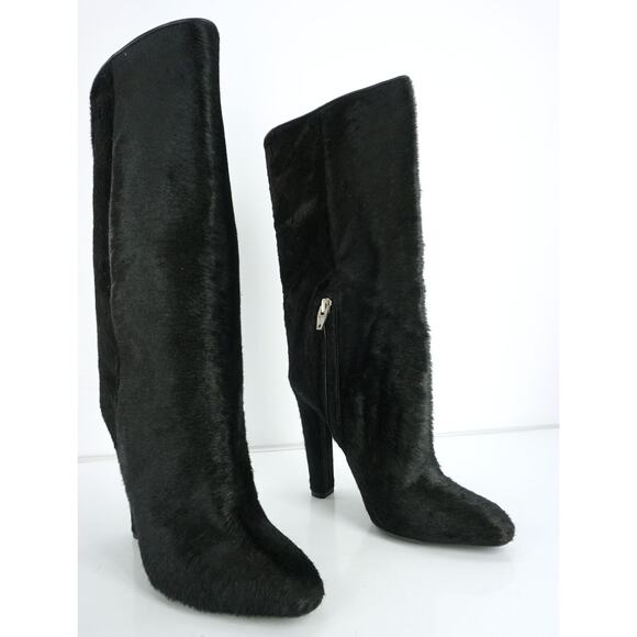 Alexander Wang Edythe Black Calf Hair High Heel Boots Size 36 New $1450 - Picture 6 of 11
